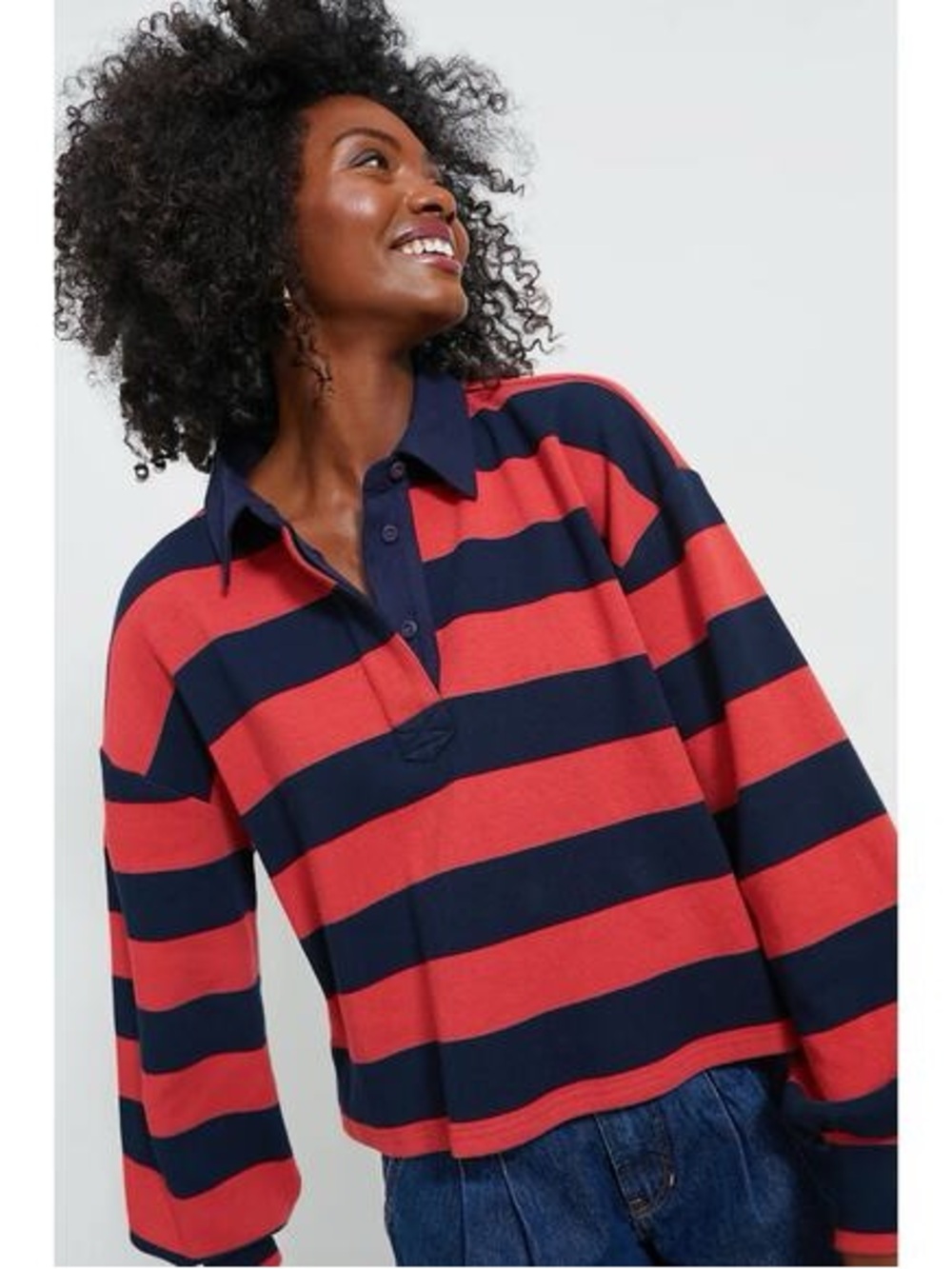 TUCKERNUCK Cropped Rugby Stripe Polo